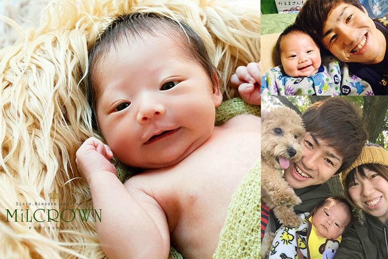 ミルクラウンのニューボーンフォト（新生児フォト）出張撮影
